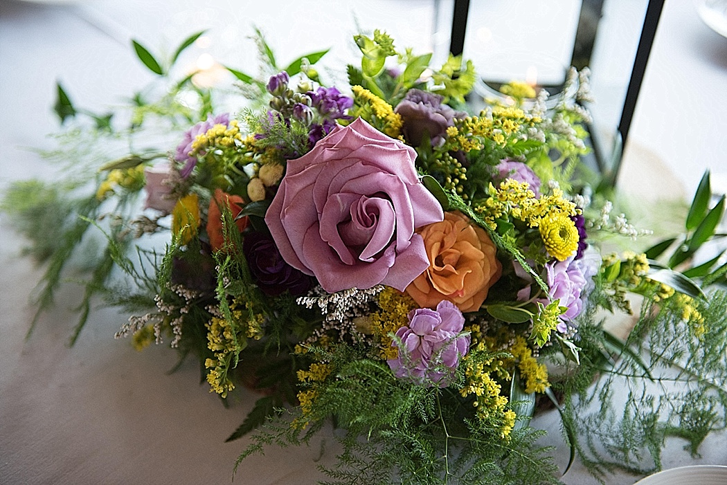 purple wedding floral